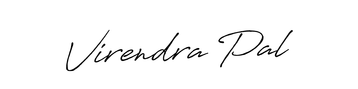 Create a beautiful signature design for name Virendra Pal. With this signature (Antro_Vectra_Bolder) fonts, you can make a handwritten signature for free. Virendra Pal signature style 7 images and pictures png