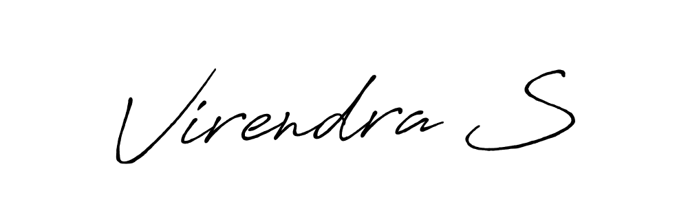 Use a signature maker to create a handwritten signature online. With this signature software, you can design (Antro_Vectra_Bolder) your own signature for name Virendra S. Virendra S signature style 7 images and pictures png