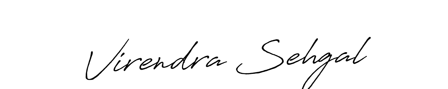 Design your own signature with our free online signature maker. With this signature software, you can create a handwritten (Antro_Vectra_Bolder) signature for name Virendra Sehgal. Virendra Sehgal signature style 7 images and pictures png