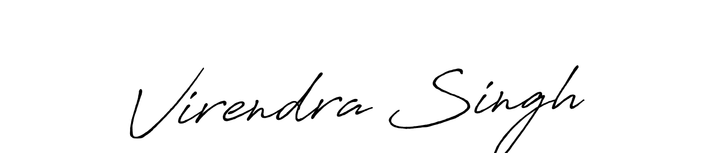 How to make Virendra Singh signature? Antro_Vectra_Bolder is a professional autograph style. Create handwritten signature for Virendra Singh name. Virendra Singh signature style 7 images and pictures png