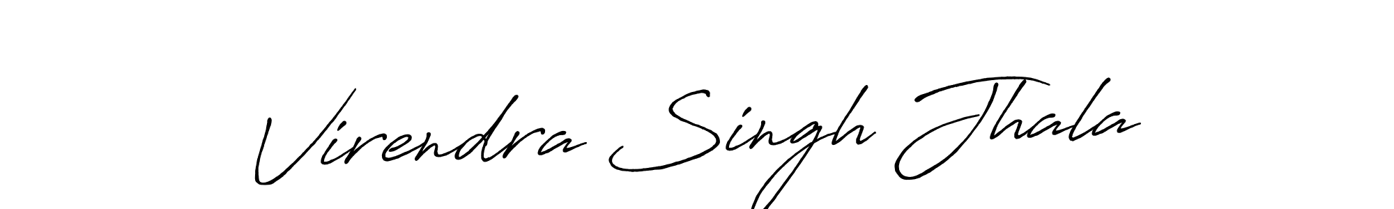 How to make Virendra Singh Jhala name signature. Use Antro_Vectra_Bolder style for creating short signs online. This is the latest handwritten sign. Virendra Singh Jhala signature style 7 images and pictures png