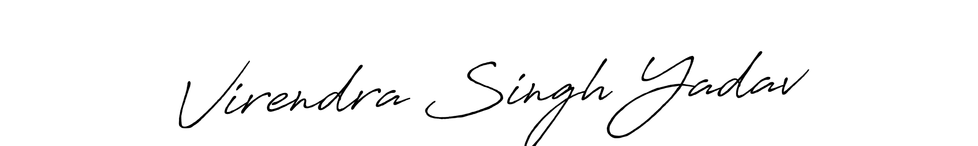 Create a beautiful signature design for name Virendra Singh Yadav. With this signature (Antro_Vectra_Bolder) fonts, you can make a handwritten signature for free. Virendra Singh Yadav signature style 7 images and pictures png