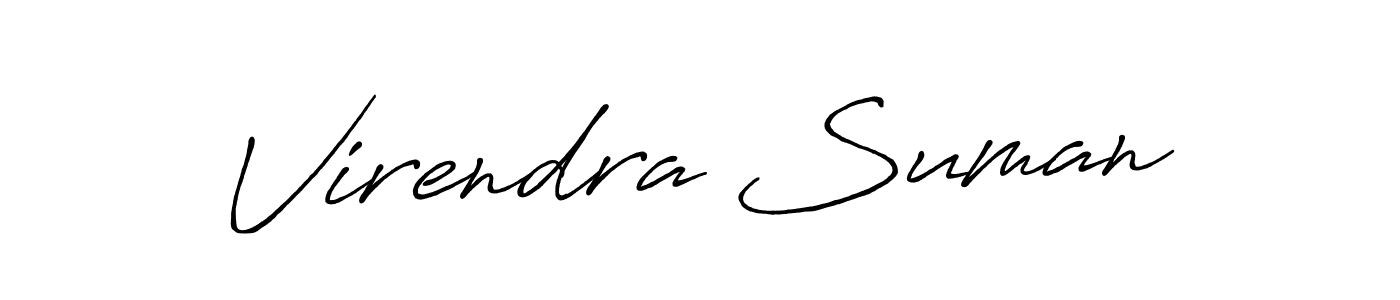 Also we have Virendra Suman name is the best signature style. Create professional handwritten signature collection using Antro_Vectra_Bolder autograph style. Virendra Suman signature style 7 images and pictures png