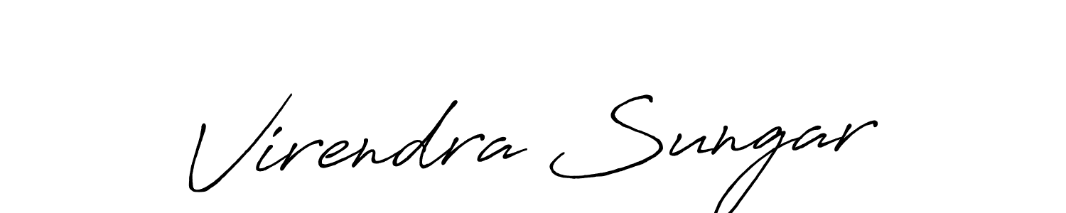 Create a beautiful signature design for name Virendra Sungar. With this signature (Antro_Vectra_Bolder) fonts, you can make a handwritten signature for free. Virendra Sungar signature style 7 images and pictures png