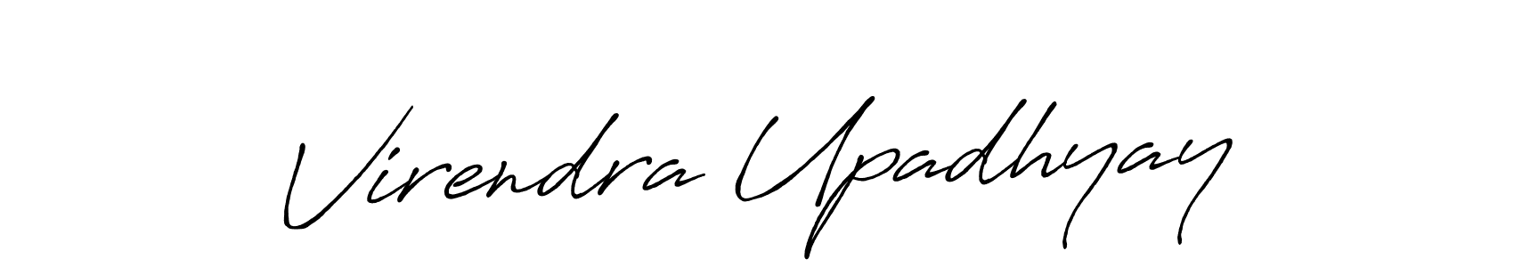 Also You can easily find your signature by using the search form. We will create Virendra Upadhyay name handwritten signature images for you free of cost using Antro_Vectra_Bolder sign style. Virendra Upadhyay signature style 7 images and pictures png