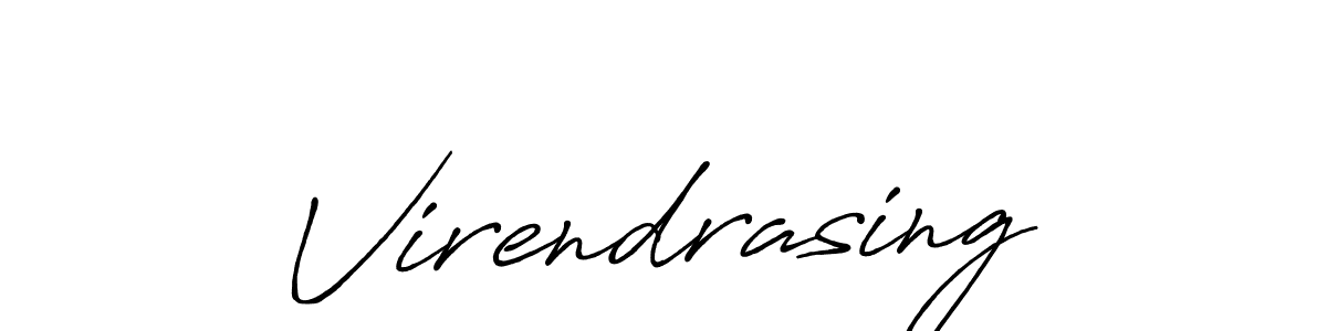 Use a signature maker to create a handwritten signature online. With this signature software, you can design (Antro_Vectra_Bolder) your own signature for name Virendrasing. Virendrasing signature style 7 images and pictures png