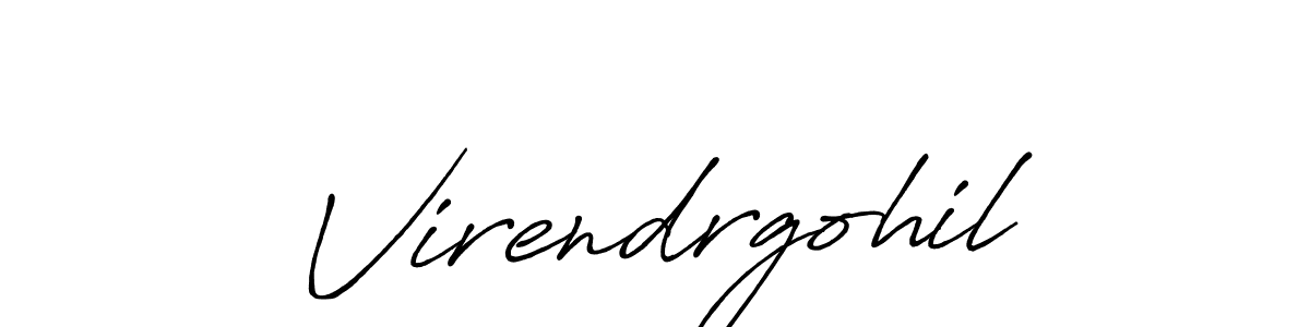 Virendrgohil stylish signature style. Best Handwritten Sign (Antro_Vectra_Bolder) for my name. Handwritten Signature Collection Ideas for my name Virendrgohil. Virendrgohil signature style 7 images and pictures png
