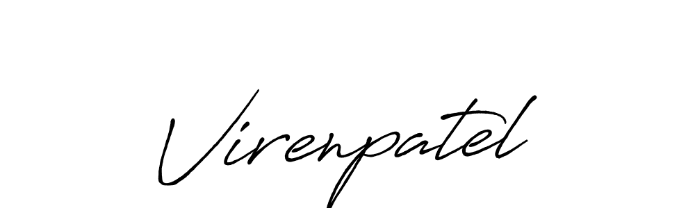 Use a signature maker to create a handwritten signature online. With this signature software, you can design (Antro_Vectra_Bolder) your own signature for name Virenpatel. Virenpatel signature style 7 images and pictures png