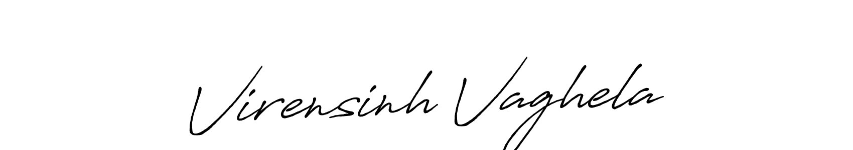 Use a signature maker to create a handwritten signature online. With this signature software, you can design (Antro_Vectra_Bolder) your own signature for name Virensinh Vaghela. Virensinh Vaghela signature style 7 images and pictures png