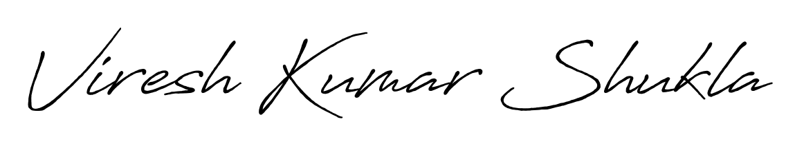 Designed for modern professionals: Viresh Kumar Shukla name signature crafted with Antro_Vectra_Bolder script. Ready for digital PDF workflows. Viresh Kumar Shukla signature style 7 images and pictures png
