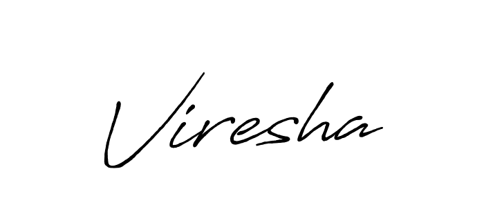Viresha stylish signature style. Best Handwritten Sign (Antro_Vectra_Bolder) for my name. Handwritten Signature Collection Ideas for my name Viresha. Viresha signature style 7 images and pictures png