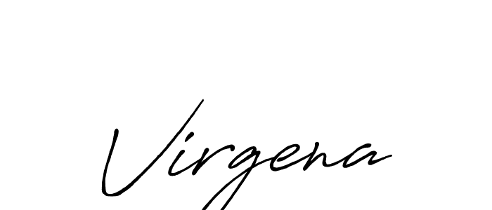 Design your own signature with our free online signature maker. With this signature software, you can create a handwritten (Antro_Vectra_Bolder) signature for name Virgena. Virgena signature style 7 images and pictures png