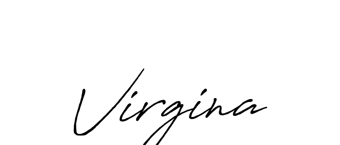 Virgina stylish signature style. Best Handwritten Sign (Antro_Vectra_Bolder) for my name. Handwritten Signature Collection Ideas for my name Virgina. Virgina signature style 7 images and pictures png