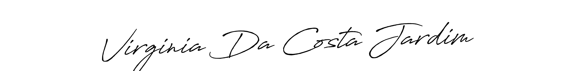 Make a beautiful signature design for name Virginia Da Costa Jardim. With this signature (Antro_Vectra_Bolder) style, you can create a handwritten signature for free. Virginia Da Costa Jardim signature style 7 images and pictures png