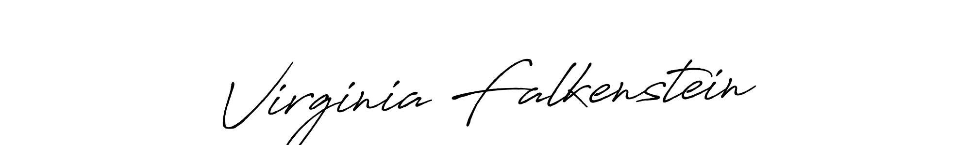 Make a beautiful signature design for name Virginia Falkenstein. With this signature (Antro_Vectra_Bolder) style, you can create a handwritten signature for free. Virginia Falkenstein signature style 7 images and pictures png