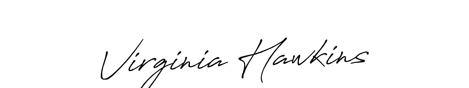 Make a beautiful signature design for name Virginia Hawkins. With this signature (Antro_Vectra_Bolder) style, you can create a handwritten signature for free. Virginia Hawkins signature style 7 images and pictures png