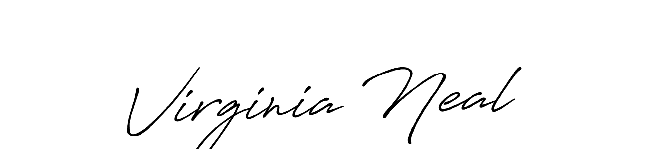 Design your own signature with our free online signature maker. With this signature software, you can create a handwritten (Antro_Vectra_Bolder) signature for name Virginia Neal. Virginia Neal signature style 7 images and pictures png