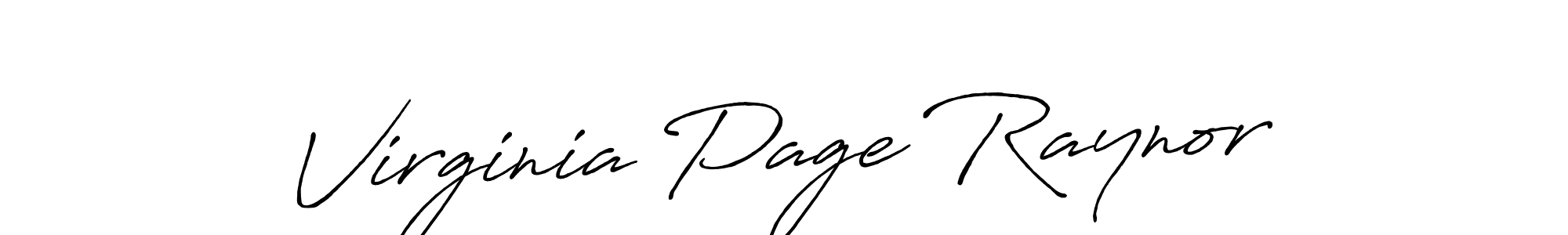 Make a beautiful signature design for name Virginia Page Raynor. With this signature (Antro_Vectra_Bolder) style, you can create a handwritten signature for free. Virginia Page Raynor signature style 7 images and pictures png