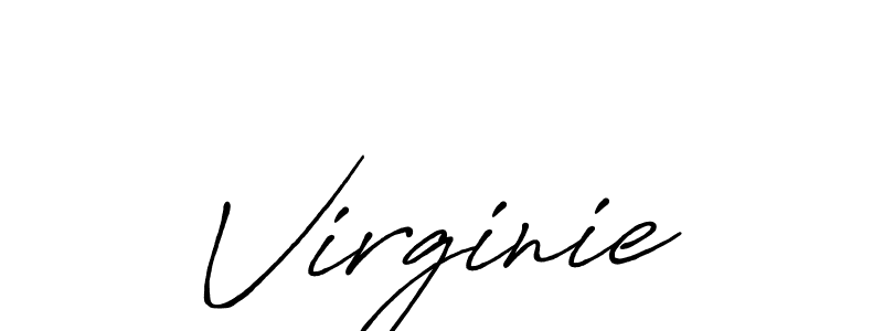 Make a beautiful signature design for name Virginie. With this signature (Antro_Vectra_Bolder) style, you can create a handwritten signature for free. Virginie signature style 7 images and pictures png