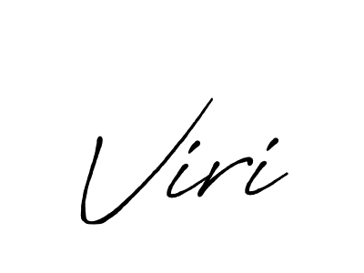 Design your own signature with our free online signature maker. With this signature software, you can create a handwritten (Antro_Vectra_Bolder) signature for name Viri. Viri signature style 7 images and pictures png