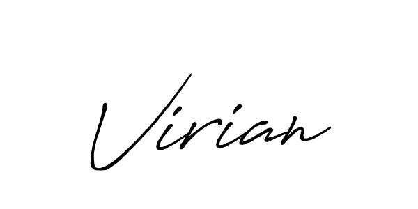 How to make Virian name signature. Use Antro_Vectra_Bolder style for creating short signs online. This is the latest handwritten sign. Virian signature style 7 images and pictures png