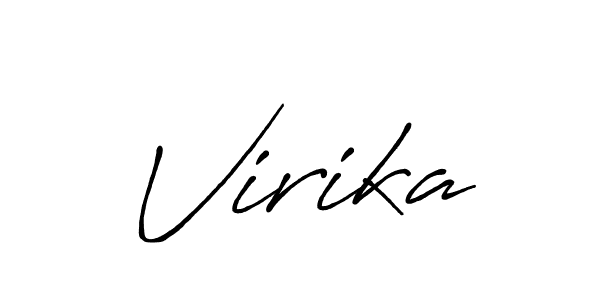 How to make Virika signature? Antro_Vectra_Bolder is a professional autograph style. Create handwritten signature for Virika name. Virika signature style 7 images and pictures png