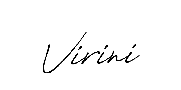 How to make Virini signature? Antro_Vectra_Bolder is a professional autograph style. Create handwritten signature for Virini name. Virini signature style 7 images and pictures png