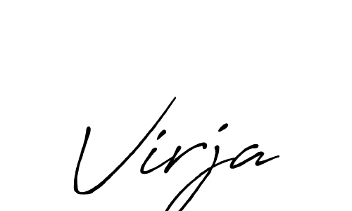 It looks lik you need a new signature style for name Virja. Design unique handwritten (Antro_Vectra_Bolder) signature with our free signature maker in just a few clicks. Virja signature style 7 images and pictures png