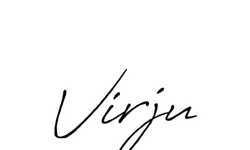 Virju stylish signature style. Best Handwritten Sign (Antro_Vectra_Bolder) for my name. Handwritten Signature Collection Ideas for my name Virju. Virju signature style 7 images and pictures png