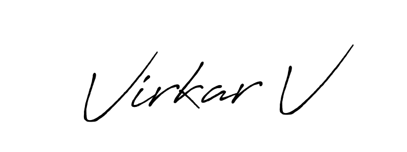if you are searching for the best signature style for your name Virkar V. so please give up your signature search. here we have designed multiple signature styles  using Antro_Vectra_Bolder. Virkar V signature style 7 images and pictures png