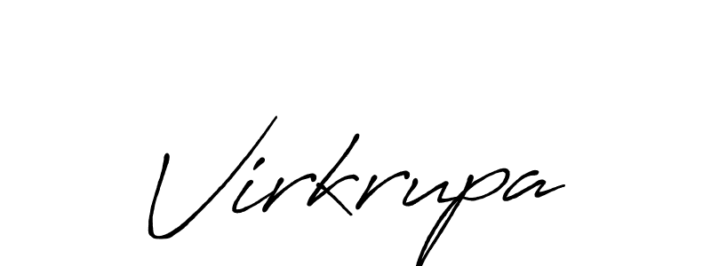 Once you've used our free online signature maker to create your best signature Antro_Vectra_Bolder style, it's time to enjoy all of the benefits that Virkrupa name signing documents. Virkrupa signature style 7 images and pictures png