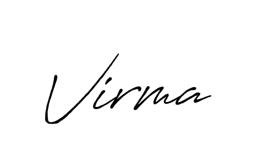 Create a beautiful signature design for name Virma. With this signature (Antro_Vectra_Bolder) fonts, you can make a handwritten signature for free. Virma signature style 7 images and pictures png