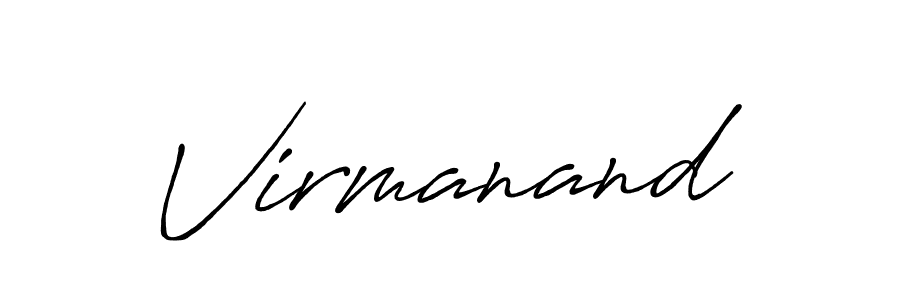 Use a signature maker to create a handwritten signature online. With this signature software, you can design (Antro_Vectra_Bolder) your own signature for name Virmanand. Virmanand signature style 7 images and pictures png