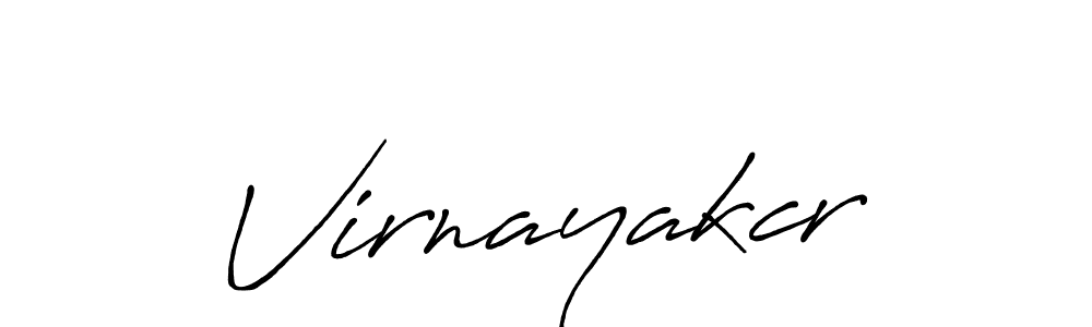 How to make Virnayakcr name signature. Use Antro_Vectra_Bolder style for creating short signs online. This is the latest handwritten sign. Virnayakcr signature style 7 images and pictures png