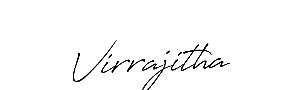 Use a signature maker to create a handwritten signature online. With this signature software, you can design (Antro_Vectra_Bolder) your own signature for name Virrajitha. Virrajitha signature style 7 images and pictures png