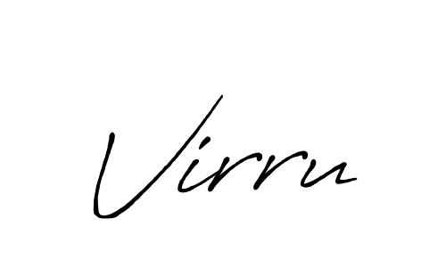 Use a signature maker to create a handwritten signature online. With this signature software, you can design (Antro_Vectra_Bolder) your own signature for name Virru. Virru signature style 7 images and pictures png