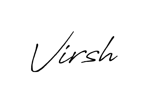 Make a beautiful signature design for name Virsh. With this signature (Antro_Vectra_Bolder) style, you can create a handwritten signature for free. Virsh signature style 7 images and pictures png