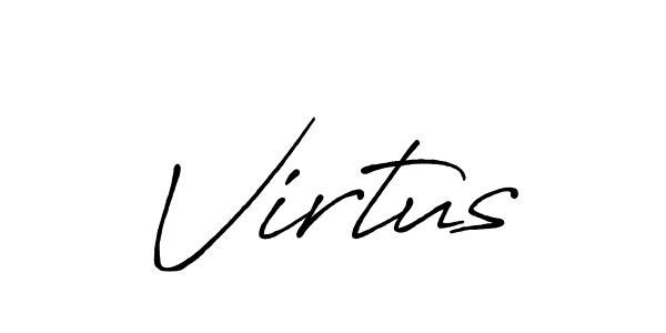 Similarly Antro_Vectra_Bolder is the best handwritten signature design. Signature creator online .You can use it as an online autograph creator for name Virtus. Virtus signature style 7 images and pictures png