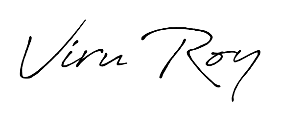 Discover how Viru Roy looks in an executive cursive font (Antro_Vectra_Bolder). Perfect for legal documents, invoices, and certificates. Viru Roy signature style 7 images and pictures png