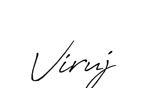 Viruj stylish signature style. Best Handwritten Sign (Antro_Vectra_Bolder) for my name. Handwritten Signature Collection Ideas for my name Viruj. Viruj signature style 7 images and pictures png