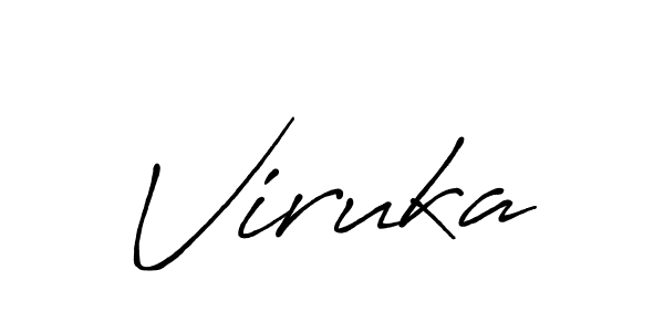 How to make Viruka signature? Antro_Vectra_Bolder is a professional autograph style. Create handwritten signature for Viruka name. Viruka signature style 7 images and pictures png