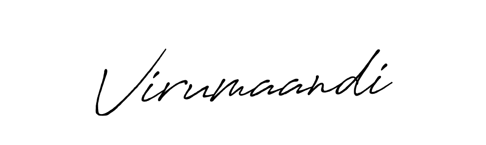 Create a beautiful signature design for name Virumaandi. With this signature (Antro_Vectra_Bolder) fonts, you can make a handwritten signature for free. Virumaandi signature style 7 images and pictures png