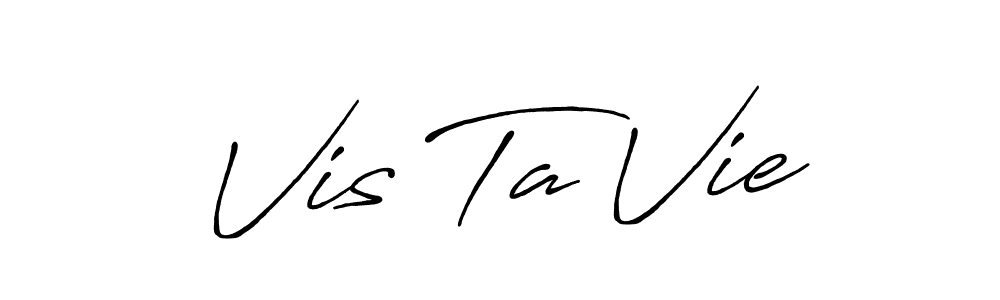 This is the best signature style for the Vis Ta Vie name. Also you like these signature font (Antro_Vectra_Bolder). Mix name signature. Vis Ta Vie signature style 7 images and pictures png