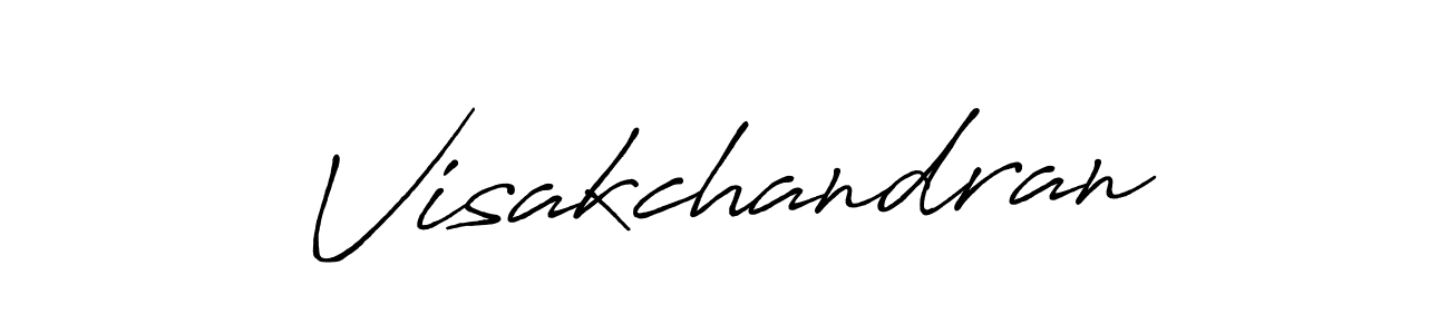 Create a beautiful signature design for name Visakchandran. With this signature (Antro_Vectra_Bolder) fonts, you can make a handwritten signature for free. Visakchandran signature style 7 images and pictures png