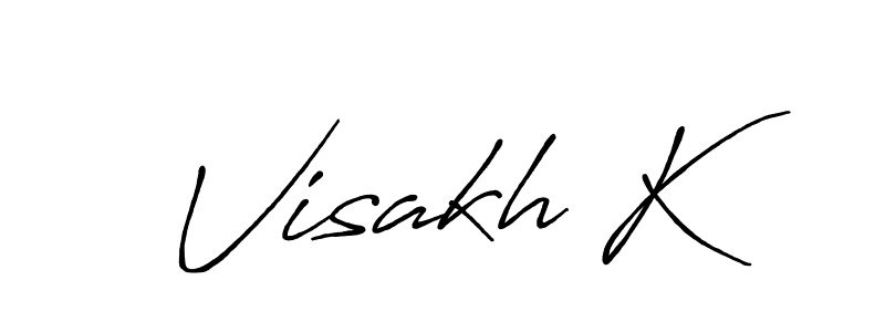 Make a beautiful signature design for name Visakh K. Use this online signature maker to create a handwritten signature for free. Visakh K signature style 7 images and pictures png