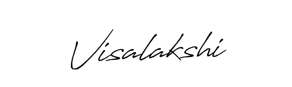 Make a beautiful signature design for name Visalakshi. With this signature (Antro_Vectra_Bolder) style, you can create a handwritten signature for free. Visalakshi signature style 7 images and pictures png