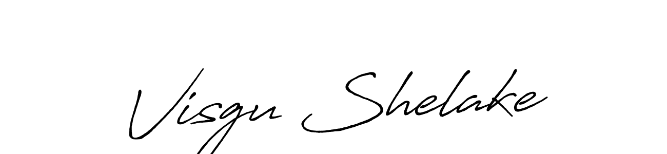 You should practise on your own different ways (Antro_Vectra_Bolder) to write your name (Visgu Shelake) in signature. don't let someone else do it for you. Visgu Shelake signature style 7 images and pictures png