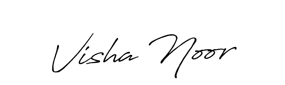 Visha Noor stylish signature style. Best Handwritten Sign (Antro_Vectra_Bolder) for my name. Handwritten Signature Collection Ideas for my name Visha Noor. Visha Noor signature style 7 images and pictures png
