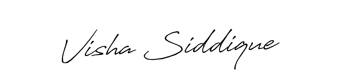 Make a beautiful signature design for name Visha Siddique. With this signature (Antro_Vectra_Bolder) style, you can create a handwritten signature for free. Visha Siddique signature style 7 images and pictures png