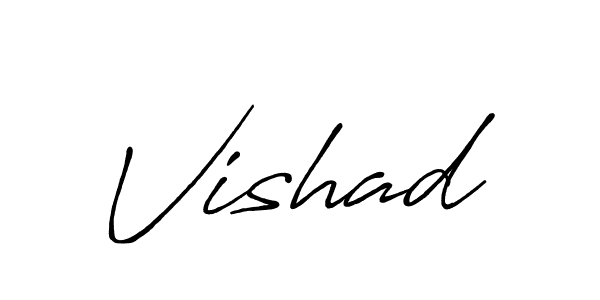 Make a beautiful signature design for name Vishad. With this signature (Antro_Vectra_Bolder) style, you can create a handwritten signature for free. Vishad signature style 7 images and pictures png